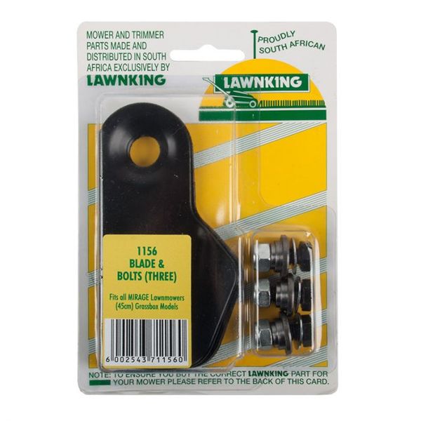 Lawnking - L/Mower Blade &amp; Bolt 3 Mirage Ninja