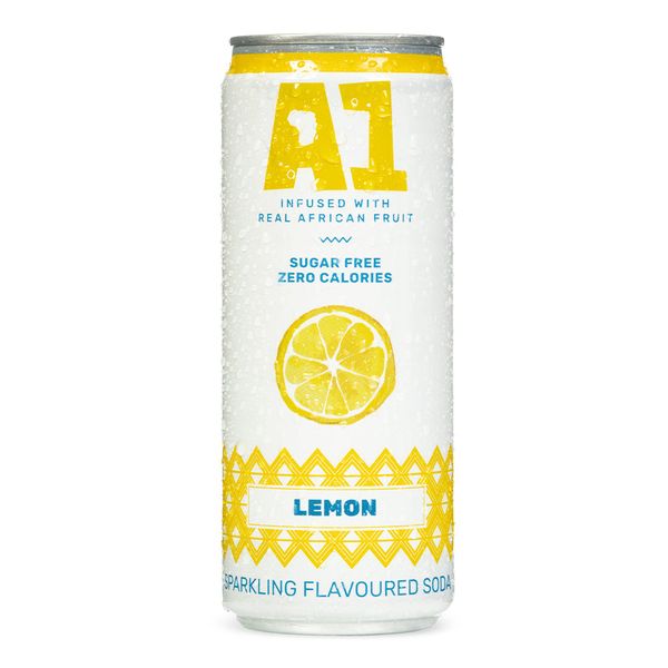A1 Fruit Water - Sparkling Lemon - 24 x 300ml slim cans
