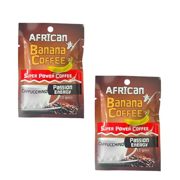 2 Pack African Banana Coffee Herbal Energy Blend