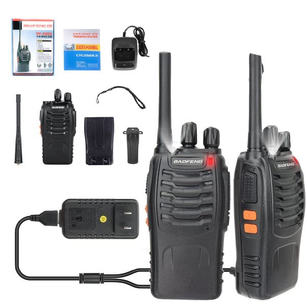 2 Pack - Outdoor remote intercom/wireless communication intercom with LED