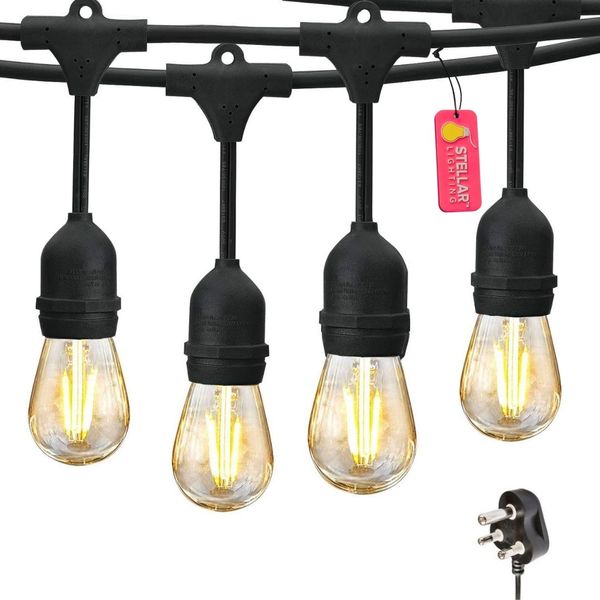 Stellar Lighting 10 LED Festoon Vintage Bulb Outdoor String Lights - 10m