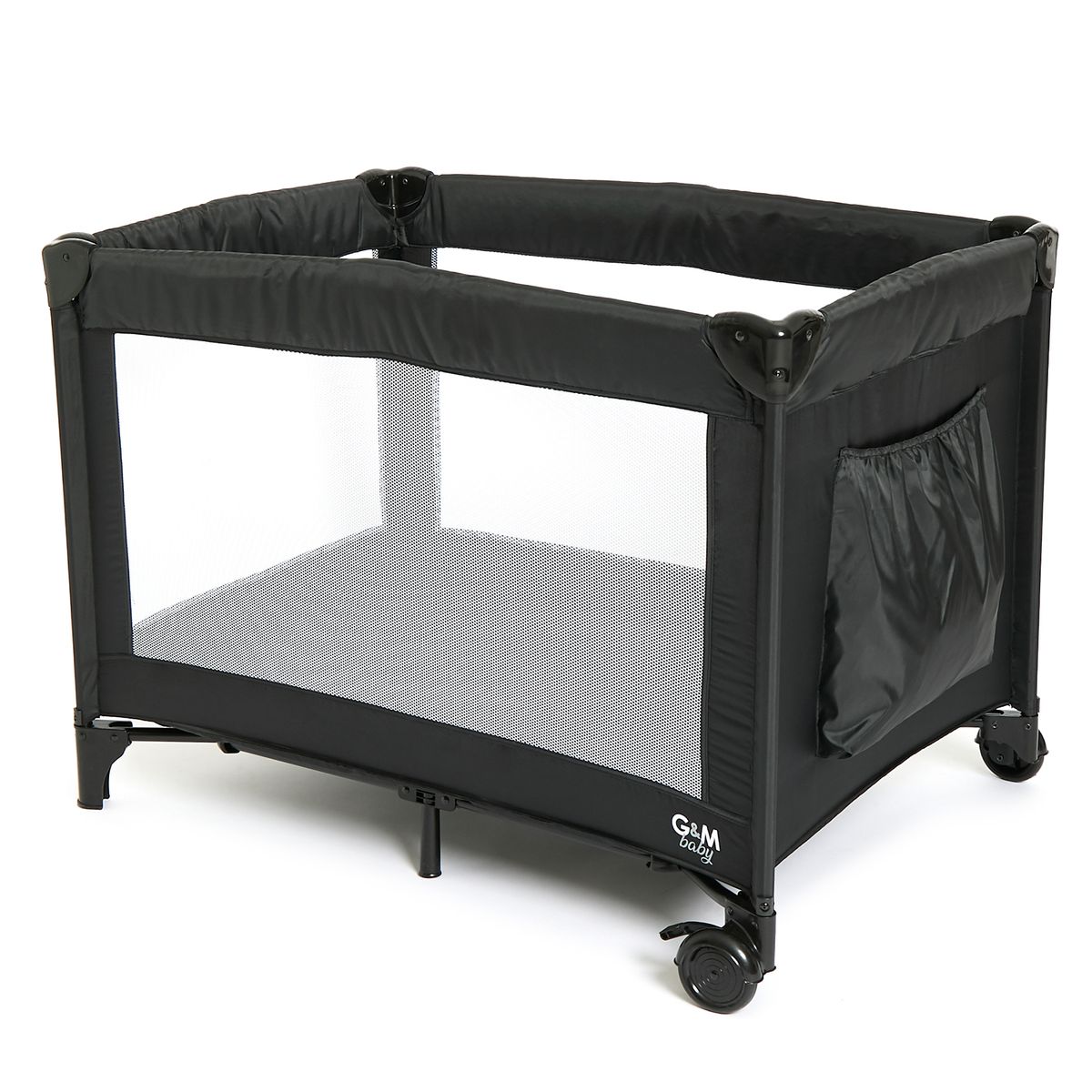 & Mason Baby Standard Camp Cot with Wheels & Side Pocket