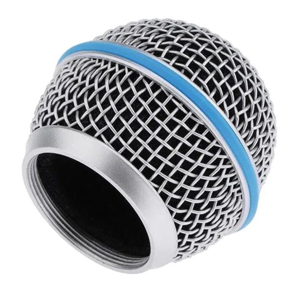 Replacement Blue Steel Mesh Microphone Grill Head Microphone Grille Replace
