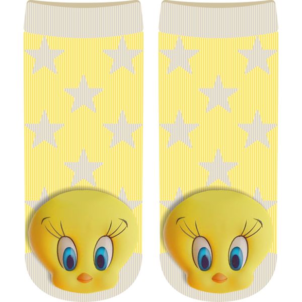 TWEETY By Looney Tunes Official Licensed - Baby Rattle Socks (3-6 Months)