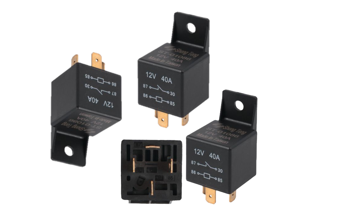 4 Pin 12 Volt / 40 Amp Body Mounted Relay - 4 Pack | Shop Today. Get it ...