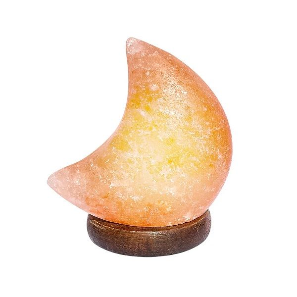 High Brightness Half Moon Shaped RGB Salt Lamp Night Light