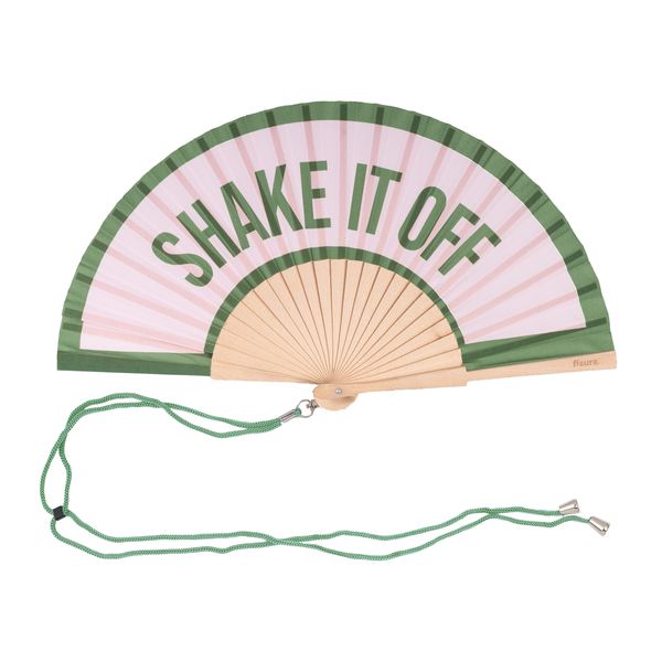 Shake it Off Handheld Fan - Wood &amp; Textile