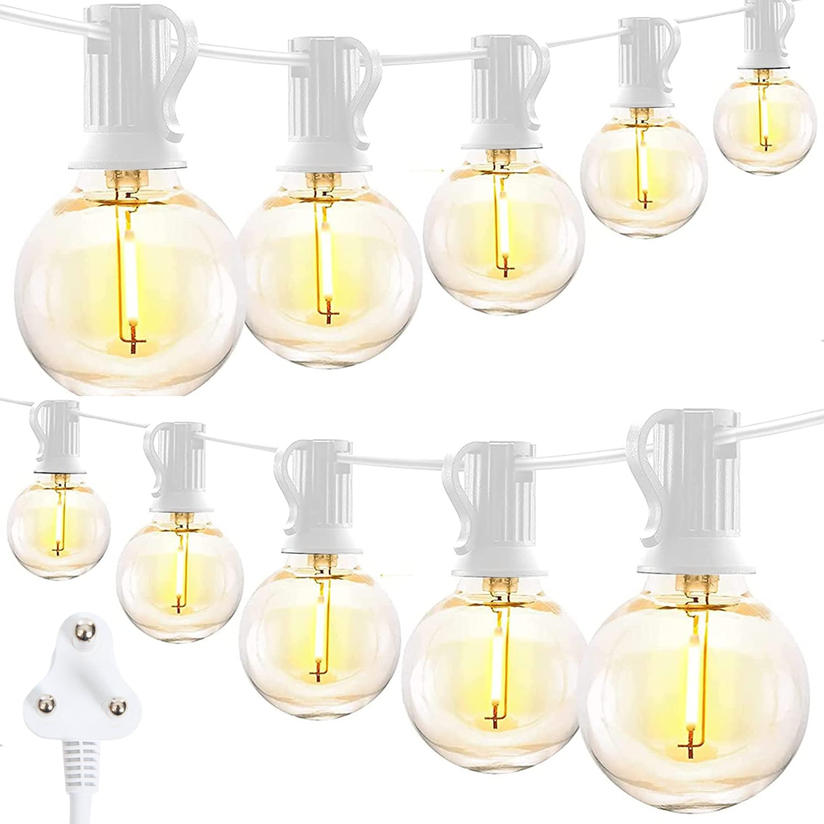 Stellar Lighting Warm White 16 LED Bulbs String Light - 5m Outdoor ...