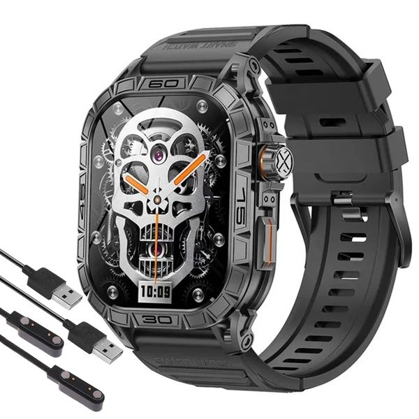 FocusFit K63 1.96" Military AMOLED Tactical Smartwatch for Android &amp; iOS