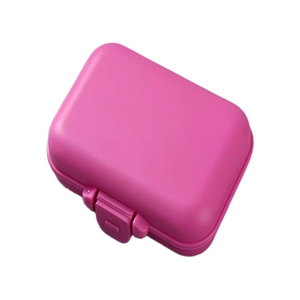 Portable 6 Grid Pill Case - Multi-Color Travel Storage Container