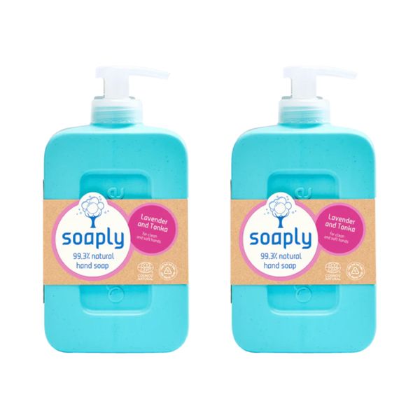 Soaply Natural Hand Soap Lavender &amp; Tonka 300ml - Pack of 2