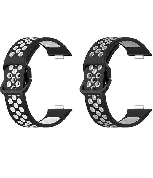 2PCS Silicone Strap Compatible with Huawei Watch Fit 4/3, Soft &amp; Breathable