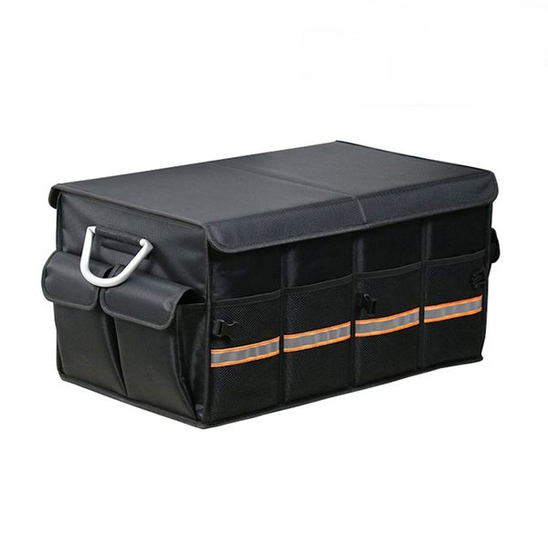 66L Waterproof Foldable Non-Slip Car Boot Organiser - Black