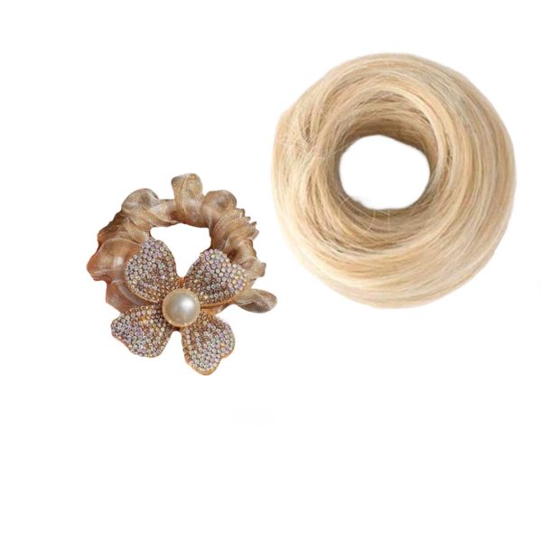 2pc Hair Bun and Hairband (blonde)