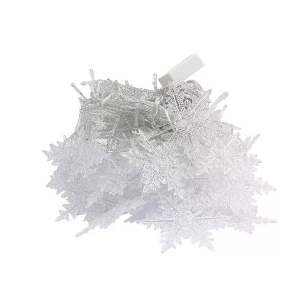 7-Meter-Long Snowflake LED Light For Decorating Vacation Rooms