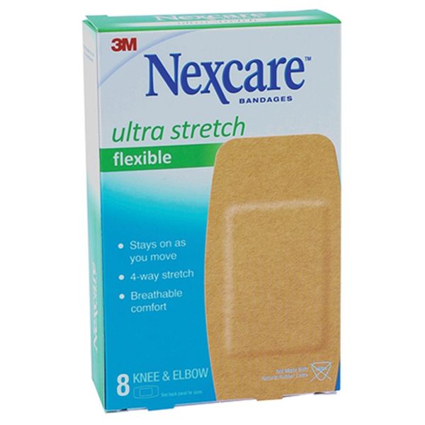 Nexcare - Ultra Stretch Knee &amp; Elbow 8's