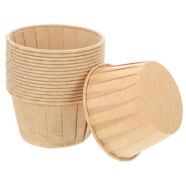 50-Pieces Natural Kraft Cupcake Wrapping Cups - Beige
