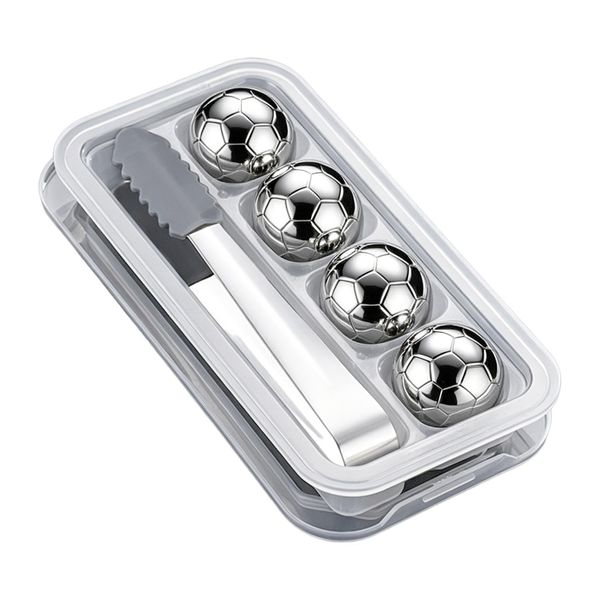 MEBUPOL 4-packages Metal Ice Cubes - Stainless Steel Metals Ice Cubes
