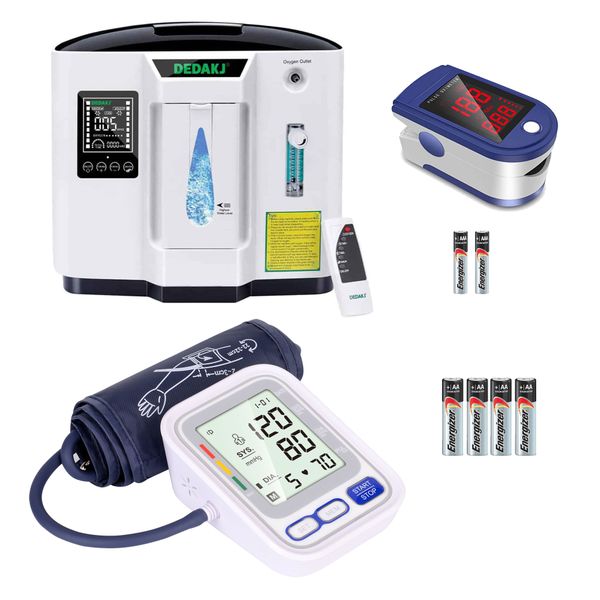 Oxygen Concentrator 1-7L/min with Blood Pressure Monitor &amp; Oximeter Combo