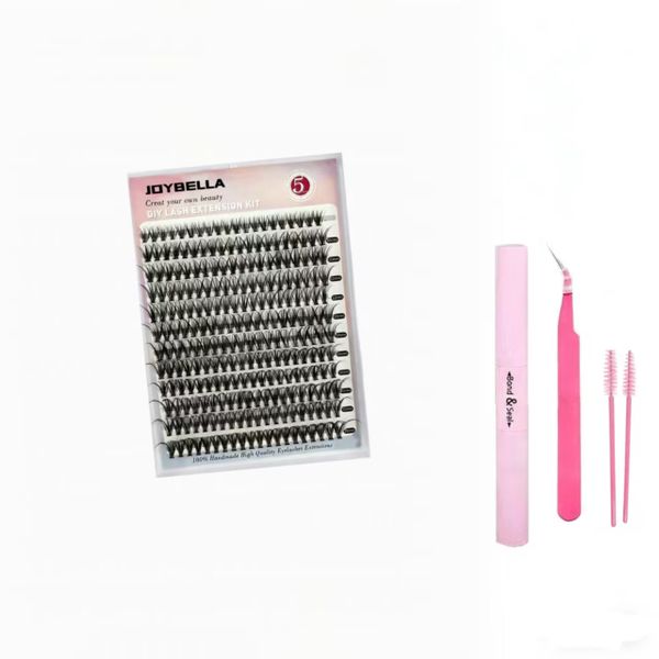 240Pcs Eyelash Cluster Kit 30D Eyelash Cluster Eyelash Extension Kit 9-16mm