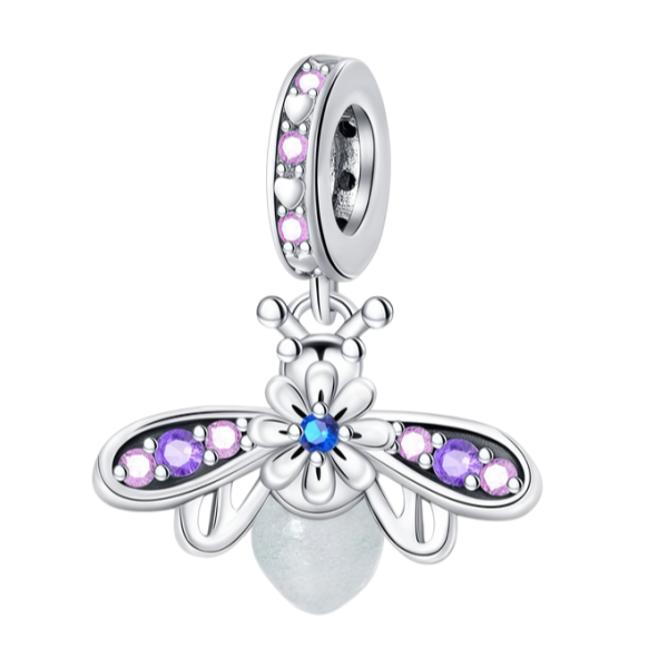 Sndway Glow Firefly Charm, Color-Changing Bead For Bracelets Necklace