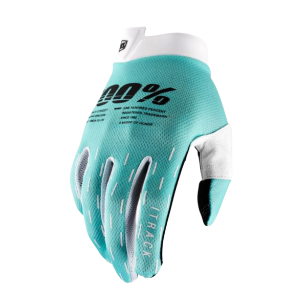 100% Itrack Black Gloves