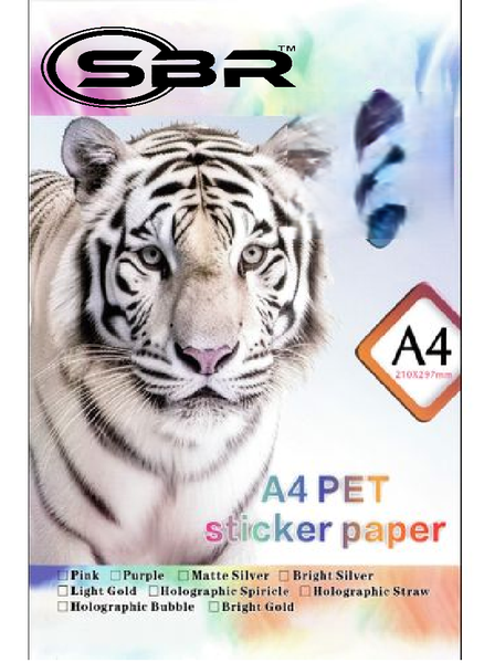 SBR | A4 Vinyl Sticker Papers - 30 Sheets - Milky White