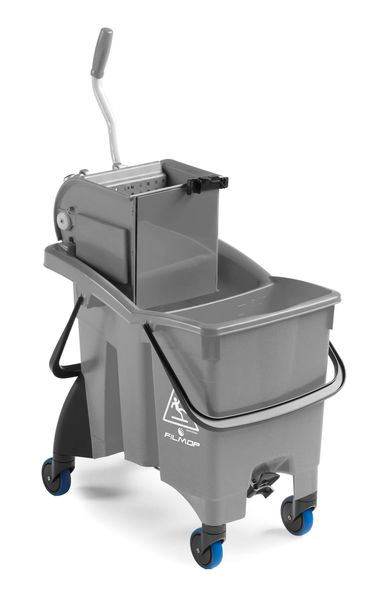 Filmop Twice 30L Bucket with Chassis &amp; Vertical Wringer - Dual-Compartment