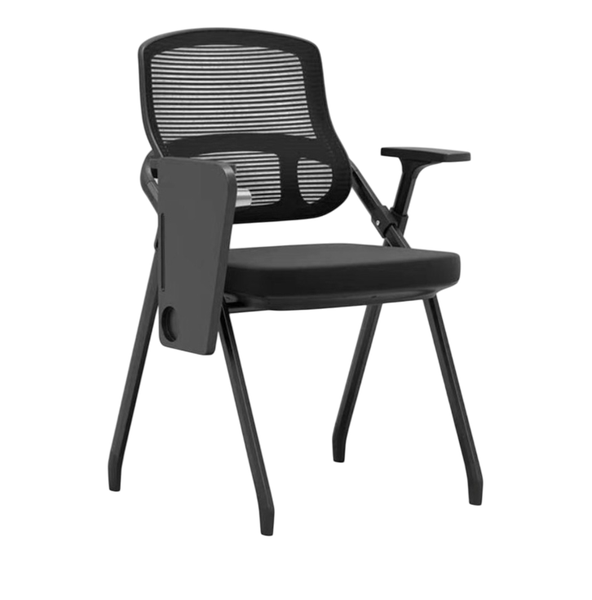 Folding Chair with Writing Board - Foldable and Functional- Black