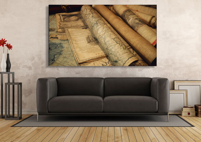 Canvas Wall Art - Ancient Nautical Map - IM0182