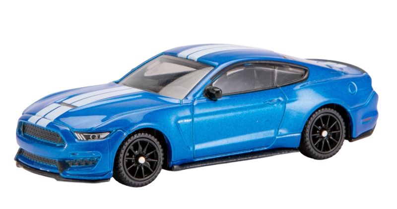 MSZ 1/64 Ford Shelby GT350 (7cm Long) - Blue (With Collectors Case)