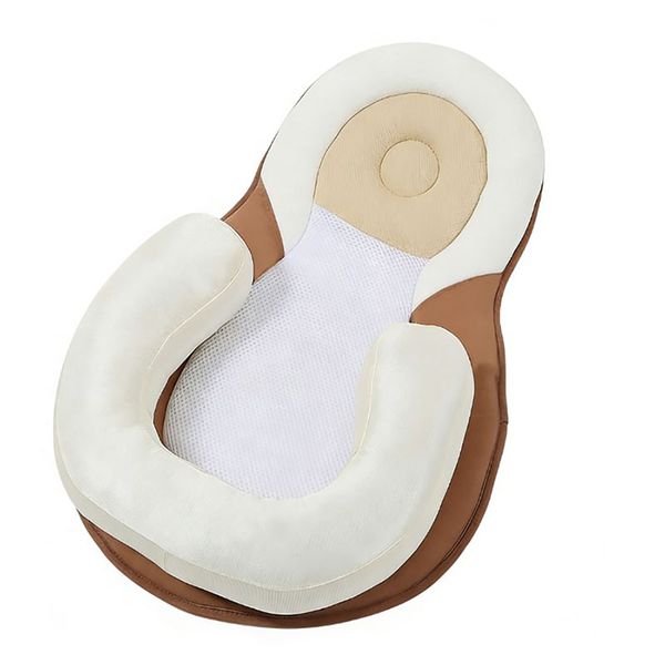 3D Memory Foam Baby Head Shaping Pillow for Newborn - Off-White