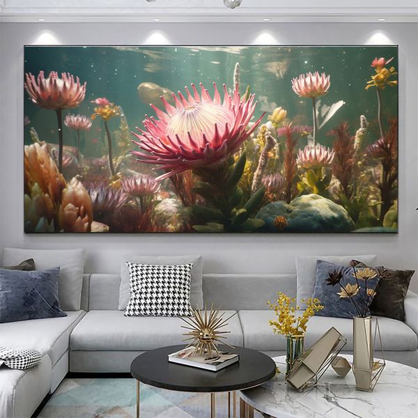 hest measurements: Canvas Wall Art - Protea Enchantmwnt - 0339