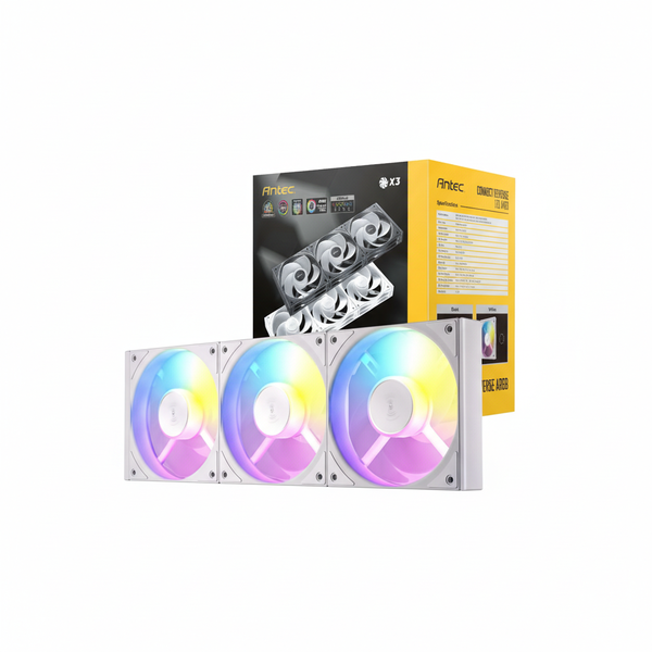 Antec 120mm ARGB Reverse Case Fan 3 Piece Set - White