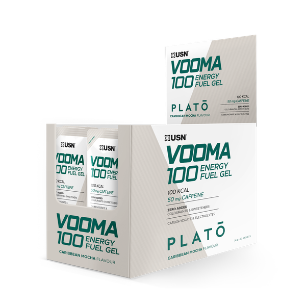 Vooma 100 Energy Fuel Gel Plato, Caribbean Mocha 36g x 30
