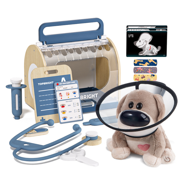 TopBright - Pretend &amp; Play - Dr. Dog Vet Kit with Lights and Sounds - 14pcs