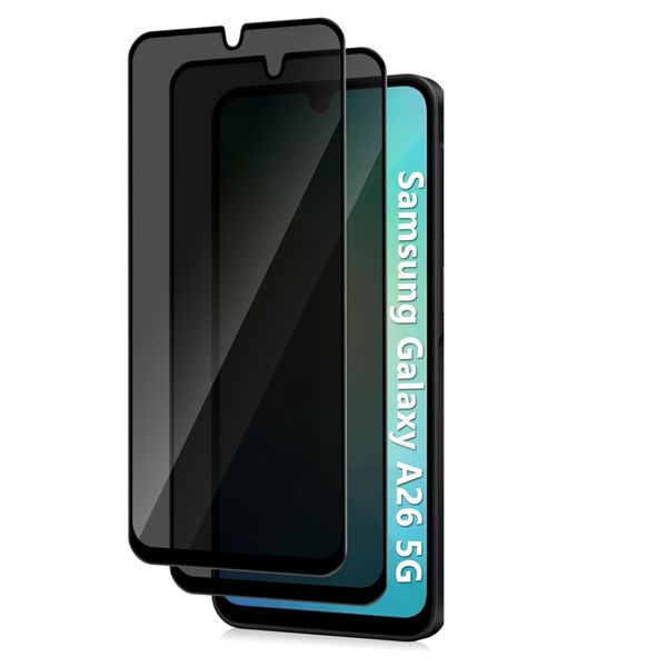 Privacy Tempered Glass Screen Protector Compatible with Samsung A26(Pack-2)