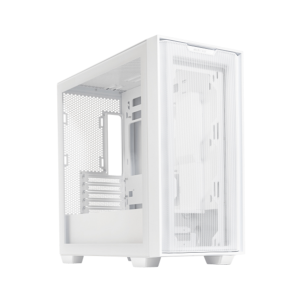 Asus A21 Micro-ATX Tempered Glass White Desktop PC Case