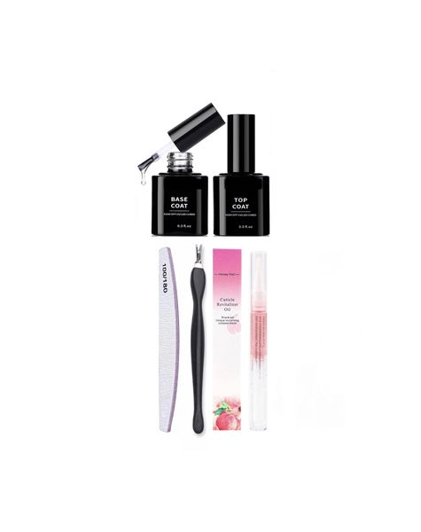UV LED Base &amp; Top Coat Nail Care Set