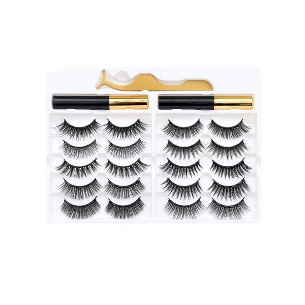 3D Magnetic Eyelashes with Magnetic Eyeliner Kit -10 Pairs Reusable