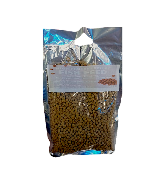 High Protein 35% Fish Pellets Medium Floating 100g/200g/500g Aquarium Feed