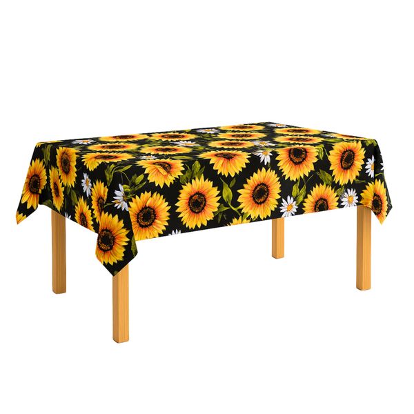 Midnight Sunflower Splendour Tablecloth | Stain Resistant | 150x250cm