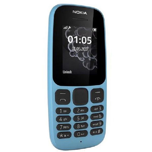 Nokia 105 Refurb 2G Enabled Feature Phone Single Sim - Blue