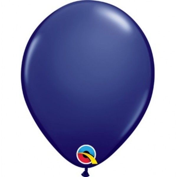 5 Inch Latex Plain Round Navy Blue
