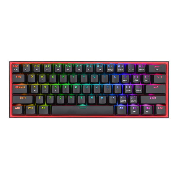 Redragon K616 FIZZ Pro 61-Key RGB Mechanical Gaming Keyboard - Black