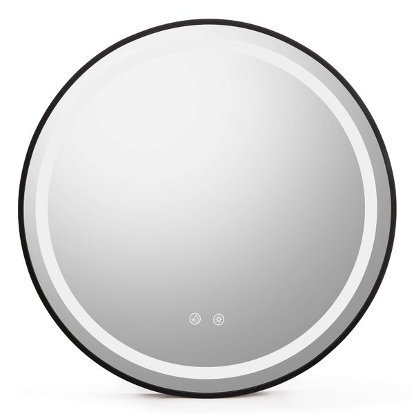 ChenshiaGlass LED Bathroom Mirror with Lights 3-Color Anti-FogTouch Control