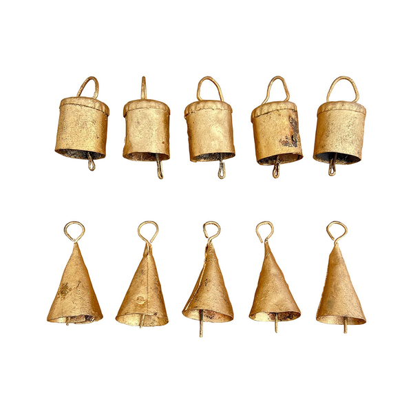 10 Pcs Vintage Hanging Bells Christmas Decorations Bells for Home Decor, Co