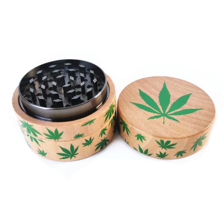 Dry Herb Grinder Cannabis Crusher - Meranti Wood Exterior