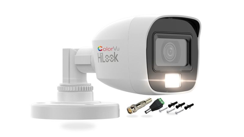 Hilook 2MP 24/7 ColorVu Mini Bullet Camera + MR A TECH DC-BNC Connector X 2