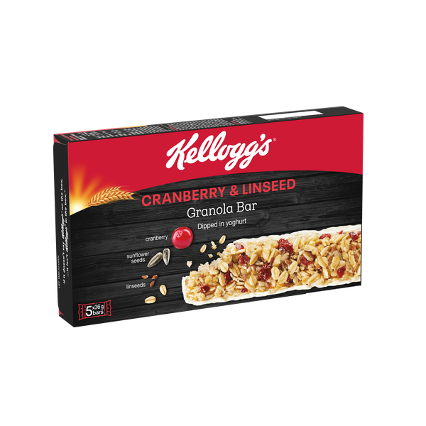Kellogg's Granola Bar Cranberry &amp; Linseed Multipack 5 x 36g